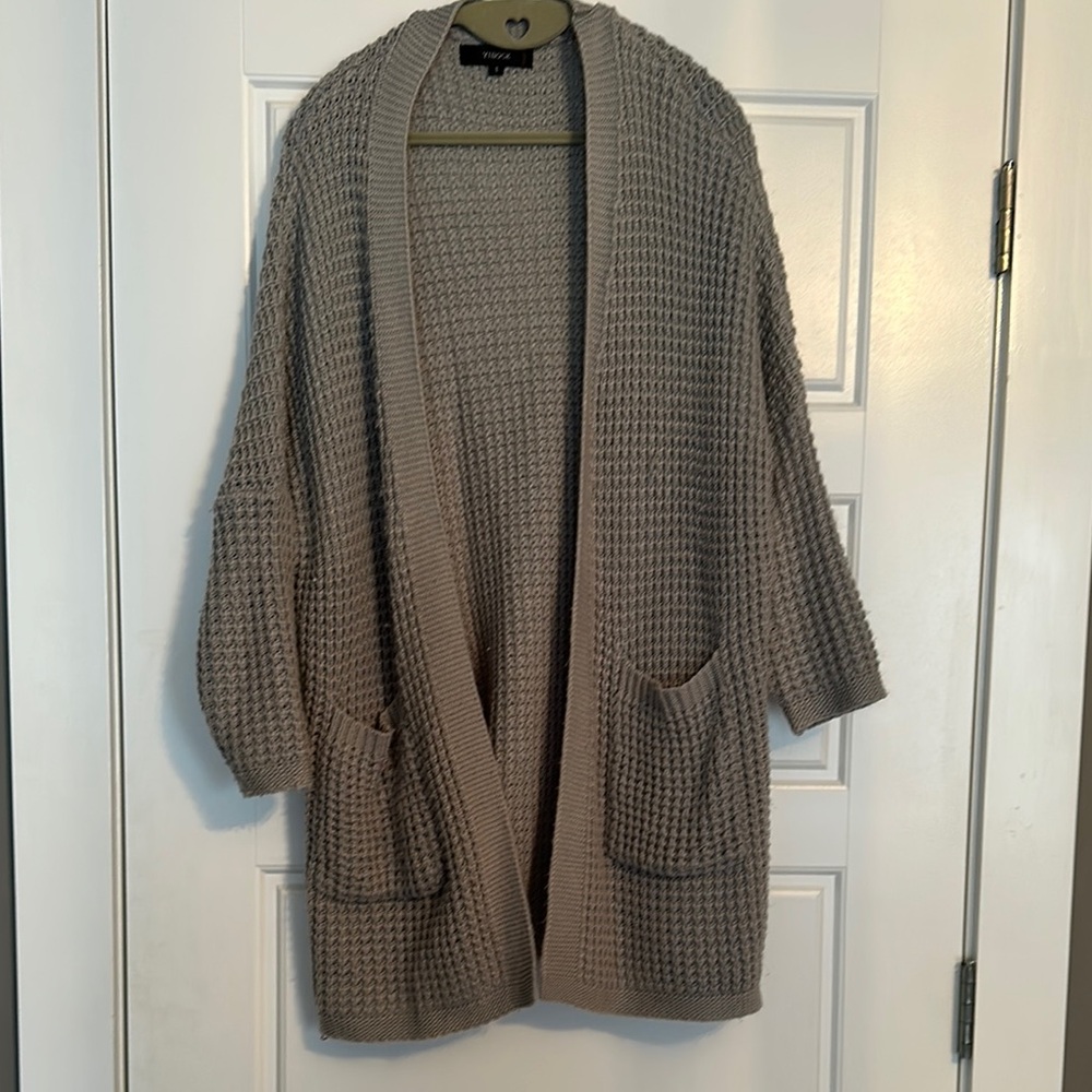Cozy Gray Knit Cardigan